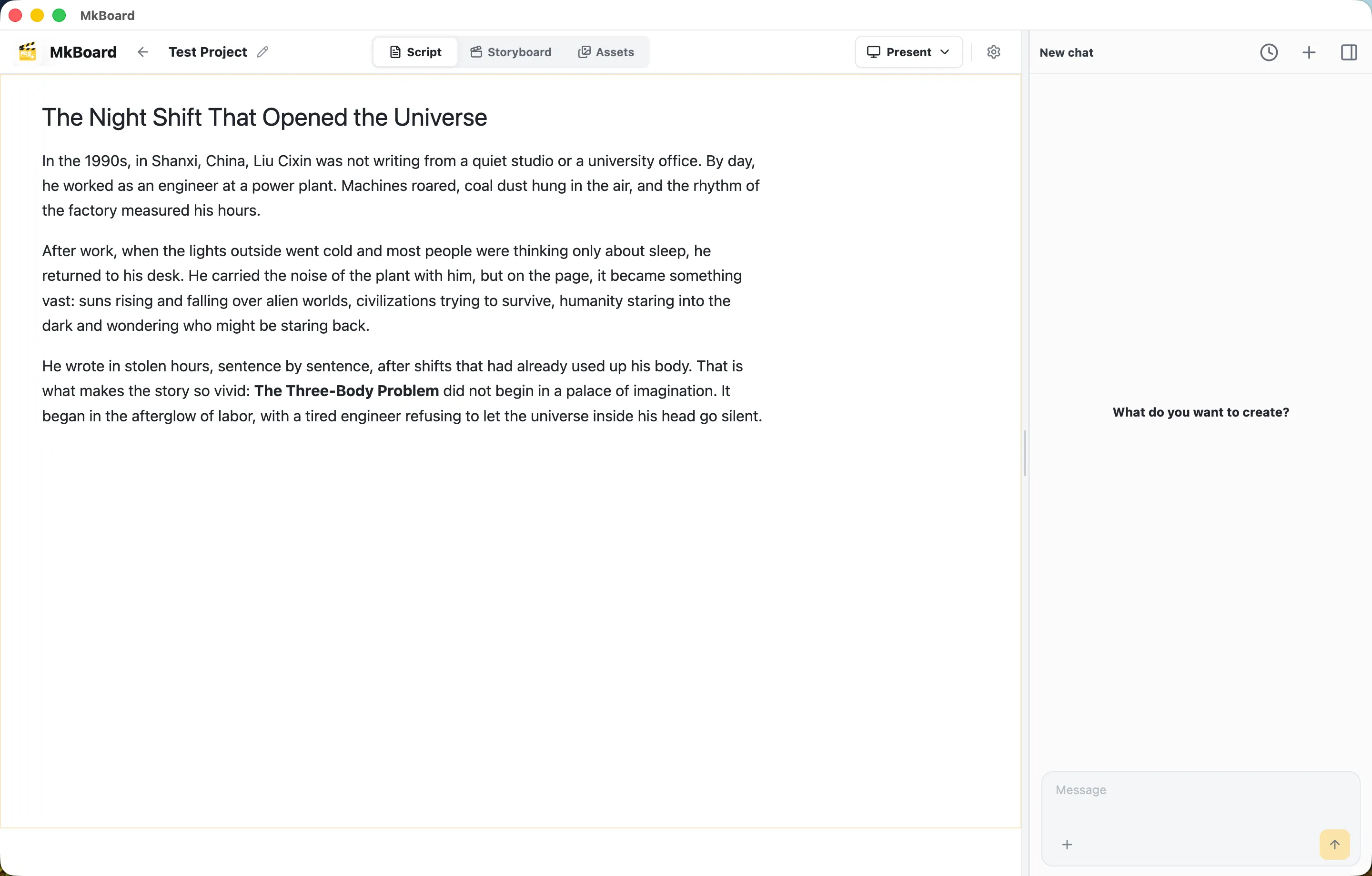 Script editor