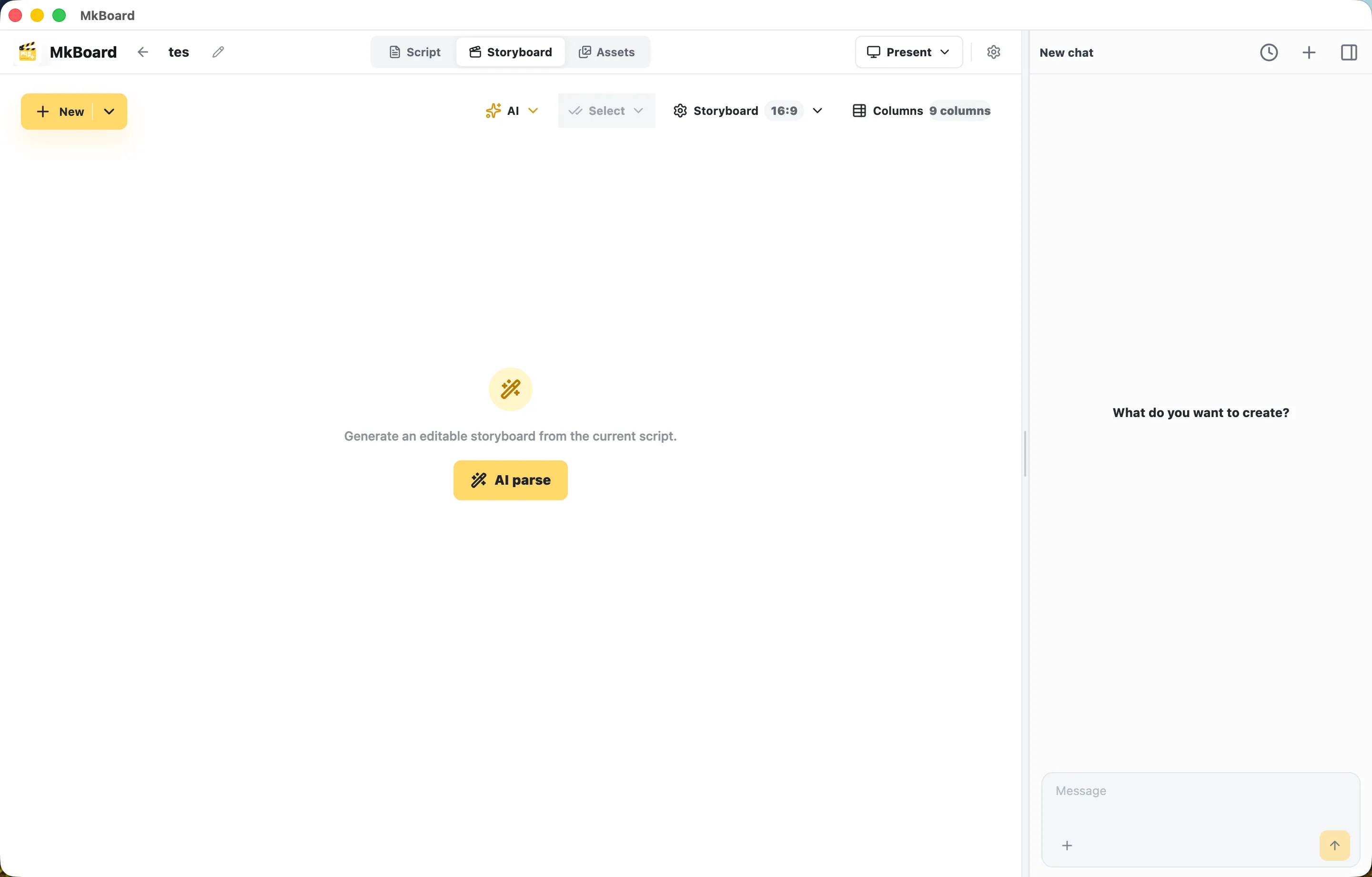 AI parse button